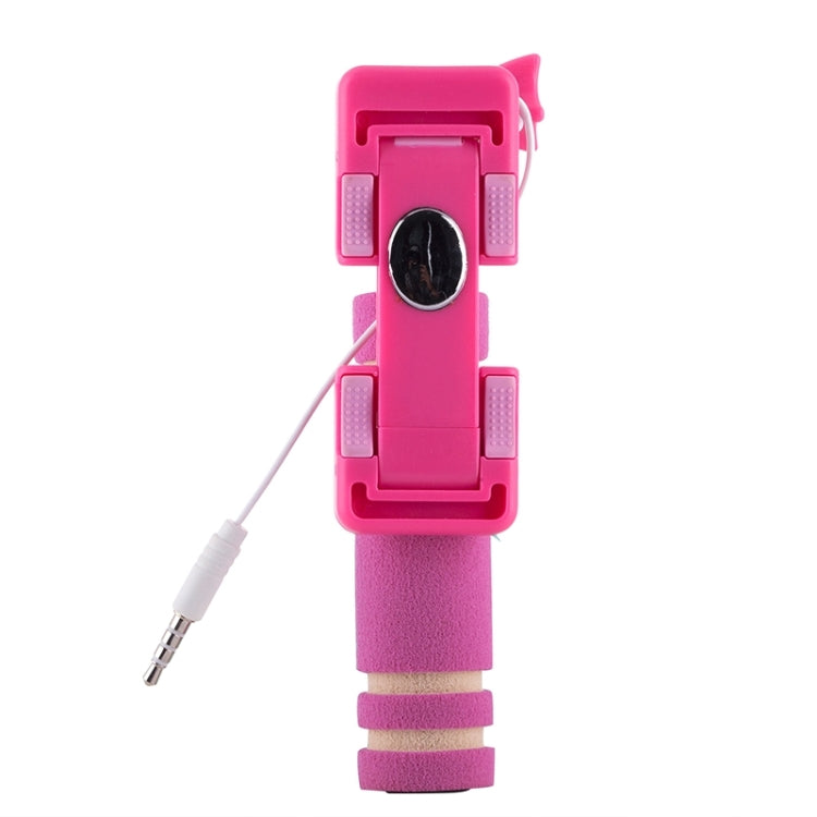 Mini Wire Controlled Selfie Stick Monopod Folding Extendable Pocket Handheld Holder for iOS & Android Phone, Folded Length: 13.5cm, Max Extension Length: 48.0cm
