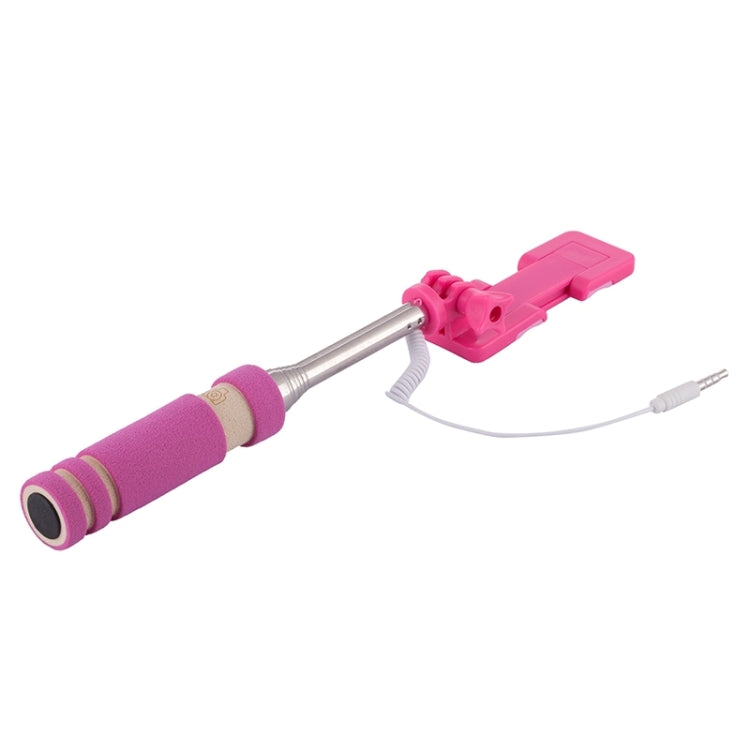 Mini Wire Controlled Selfie Stick Monopod Folding Extendable Pocket Handheld Holder for iOS & Android Phone, Folded Length: 13.5cm, Max Extension Length: 48.0cm