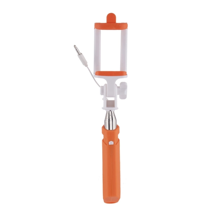 Portable Mini Wire Controlled Rainbow Selfie Stick Monopod Folding Extendable Pocket Handheld Holder for iOS & Android Phone, Folded Length: 15.5cm, Max Extension Length: 61.0cm