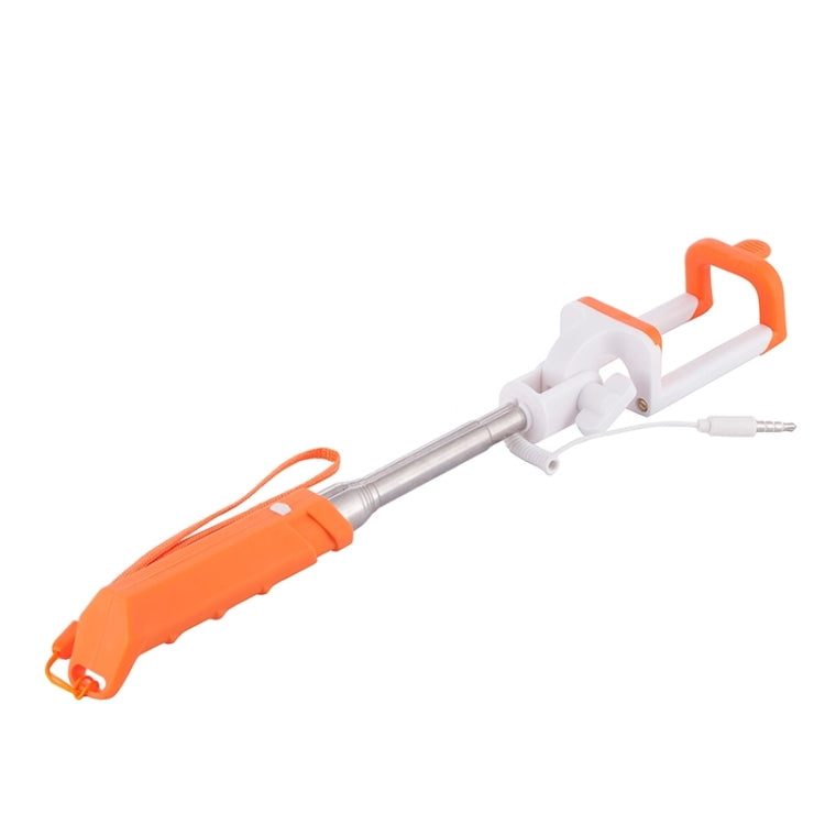 Portable Mini Wire Controlled Rainbow Selfie Stick Monopod Folding Extendable Pocket Handheld Holder for iOS & Android Phone, Folded Length: 15.5cm, Max Extension Length: 61.0cm