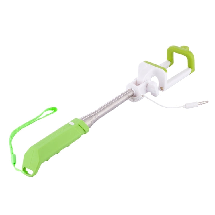 Portable Mini Wire Controlled Rainbow Selfie Stick Monopod Folding Extendable Pocket Handheld Holder for iOS & Android Phone, Folded Length: 15.5cm, Max Extension Length: 61.0cm