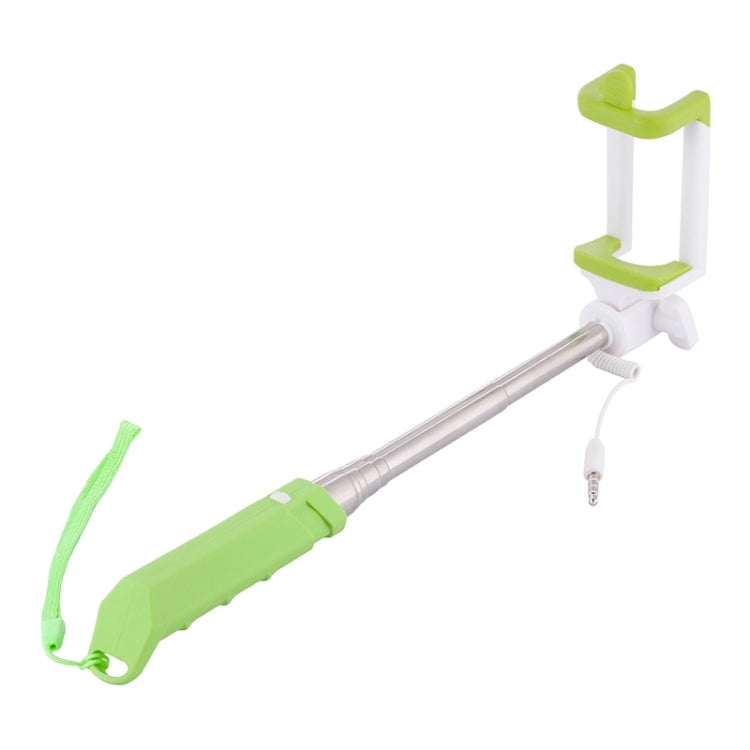 Portable Mini Wire Controlled Rainbow Selfie Stick Monopod Folding Extendable Pocket Handheld Holder for iOS & Android Phone, Folded Length: 15.5cm, Max Extension Length: 61.0cm