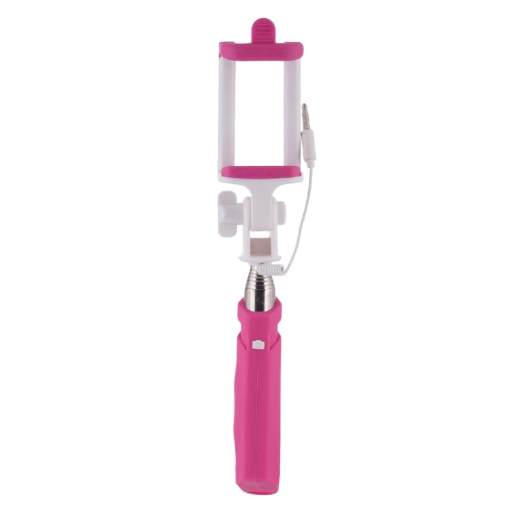 Portable Mini Wire Controlled Rainbow Selfie Stick Monopod Folding Extendable Pocket Handheld Holder for iOS & Android Phone, Folded Length: 15.5cm, Max Extension Length: 61.0cm