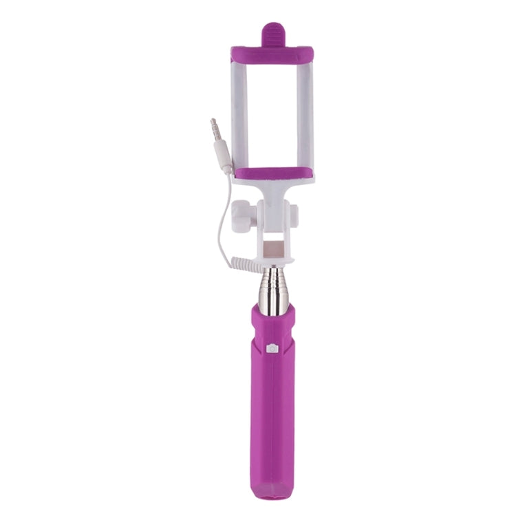Portable Mini Wire Controlled Rainbow Selfie Stick Monopod Folding Extendable Pocket Handheld Holder for iOS & Android Phone, Folded Length: 15.5cm, Max Extension Length: 61.0cm
