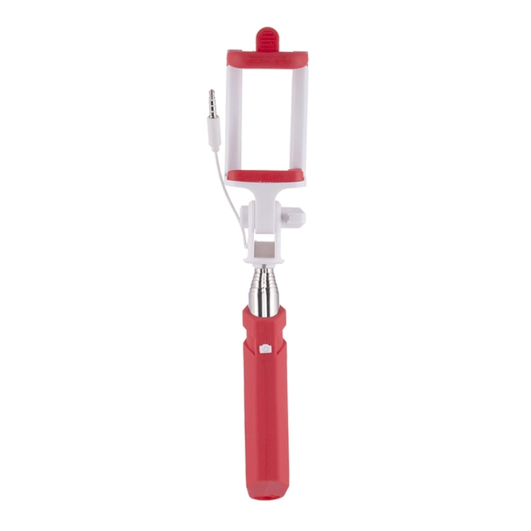 Portable Mini Wire Controlled Rainbow Selfie Stick Monopod Folding Extendable Pocket Handheld Holder for iOS & Android Phone, Folded Length: 15.5cm, Max Extension Length: 61.0cm