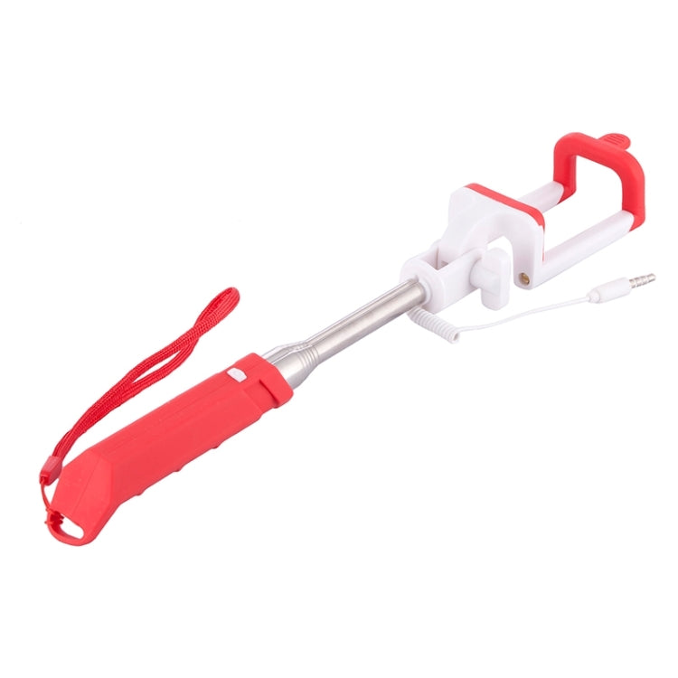 Portable Mini Wire Controlled Rainbow Selfie Stick Monopod Folding Extendable Pocket Handheld Holder for iOS & Android Phone, Folded Length: 15.5cm, Max Extension Length: 61.0cm
