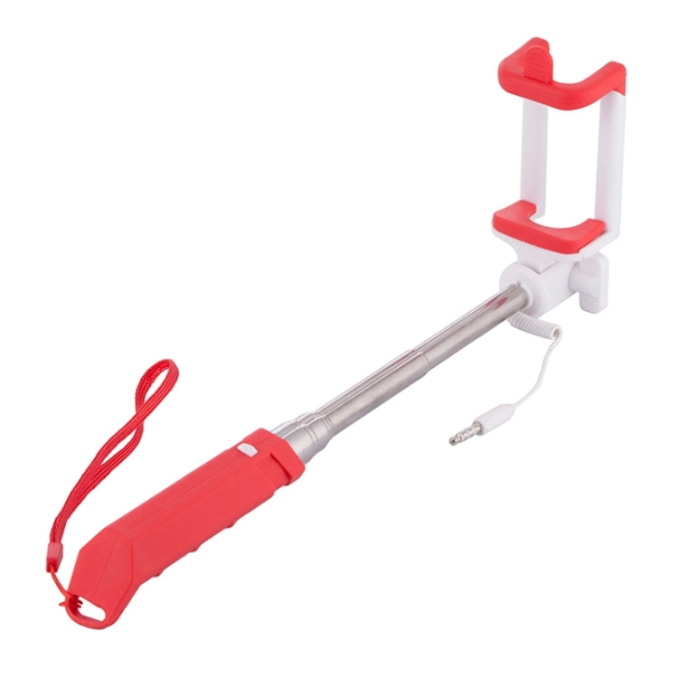 Portable Mini Wire Controlled Rainbow Selfie Stick Monopod Folding Extendable Pocket Handheld Holder for iOS & Android Phone, Folded Length: 15.5cm, Max Extension Length: 61.0cm