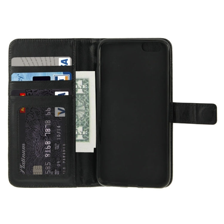 2 in 1 Separable Crazy Horse Texture Wallet Style Flip Leather Case for iPhone 6 & 6S