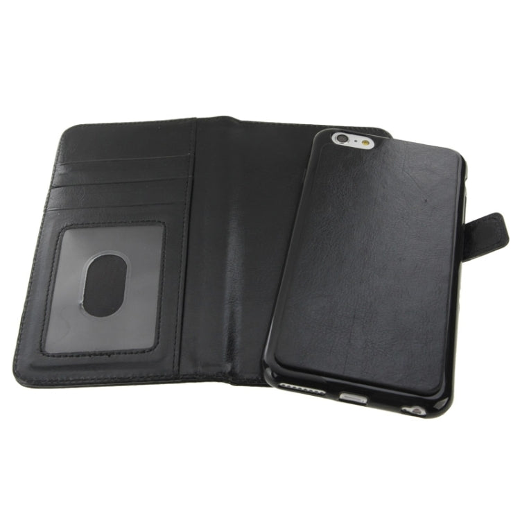 2 in 1 Separable Crazy Horse Texture Wallet Style Flip Leather Case for iPhone 6 & 6S