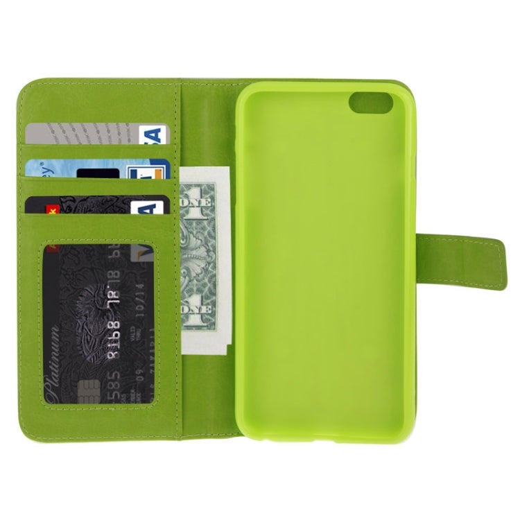 2 in 1 Separable Crazy Horse Texture Wallet Style Flip Leather Case for iPhone 6 & 6S