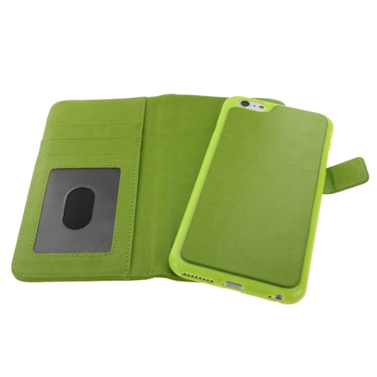 2 in 1 Separable Crazy Horse Texture Wallet Style Flip Leather Case for iPhone 6 & 6S