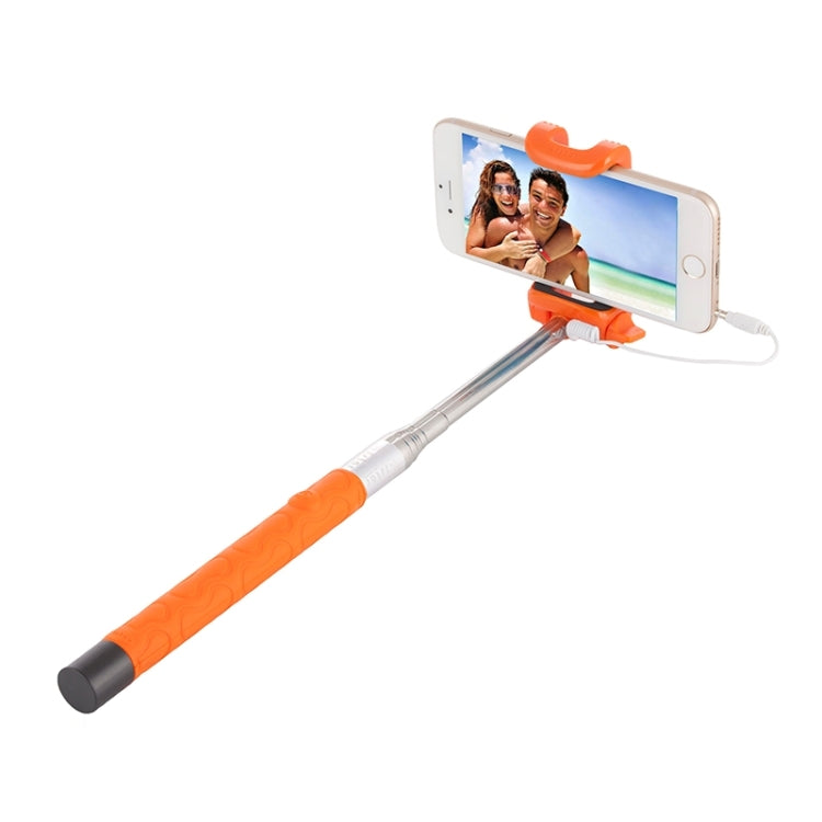Portable Wire Controlled Selfie Stick Monopod Folding Extendable Handheld Holder, For iPhone, Galaxy, Huawei, Xiaomi, LG, HTC and Other Smart Phones, Folded Length: 22.5cm, Max Extension Length: 105.5cm