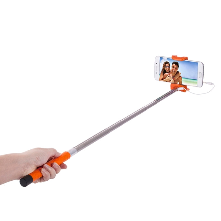 Portable Wire Controlled Selfie Stick Monopod Folding Extendable Handheld Holder, For iPhone, Galaxy, Huawei, Xiaomi, LG, HTC and Other Smart Phones, Folded Length: 22.5cm, Max Extension Length: 105.5cm
