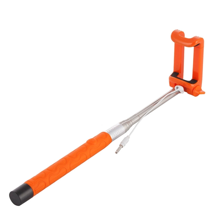 Portable Wire Controlled Selfie Stick Monopod Folding Extendable Handheld Holder, For iPhone, Galaxy, Huawei, Xiaomi, LG, HTC and Other Smart Phones, Folded Length: 22.5cm, Max Extension Length: 105.5cm