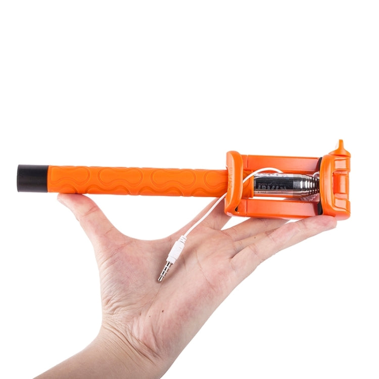 Portable Wire Controlled Selfie Stick Monopod Folding Extendable Handheld Holder, For iPhone, Galaxy, Huawei, Xiaomi, LG, HTC and Other Smart Phones, Folded Length: 22.5cm, Max Extension Length: 105.5cm