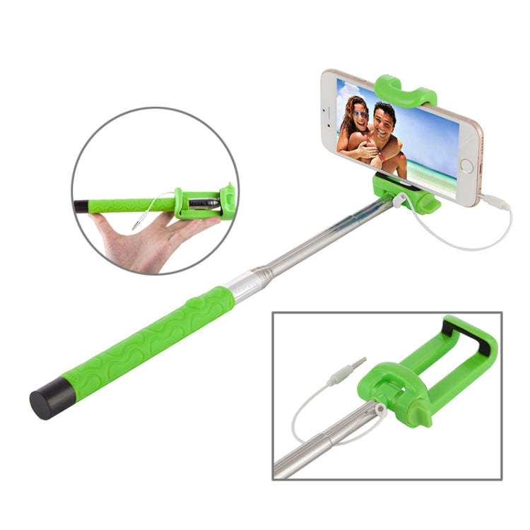 Portable Wire Controlled Selfie Stick Monopod Folding Extendable Handheld Holder, For iPhone, Galaxy, Huawei, Xiaomi, LG, HTC and Other Smart Phones, Folded Length: 22.5cm, Max Extension Length: 105.5cm