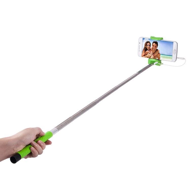 Portable Wire Controlled Selfie Stick Monopod Folding Extendable Handheld Holder, For iPhone, Galaxy, Huawei, Xiaomi, LG, HTC and Other Smart Phones, Folded Length: 22.5cm, Max Extension Length: 105.5cm