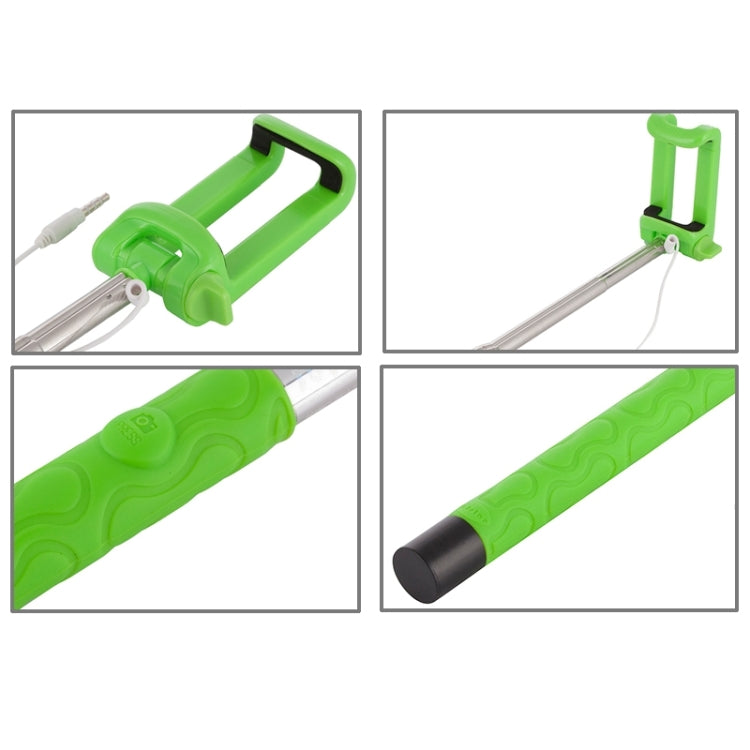 Portable Wire Controlled Selfie Stick Monopod Folding Extendable Handheld Holder, For iPhone, Galaxy, Huawei, Xiaomi, LG, HTC and Other Smart Phones, Folded Length: 22.5cm, Max Extension Length: 105.5cm