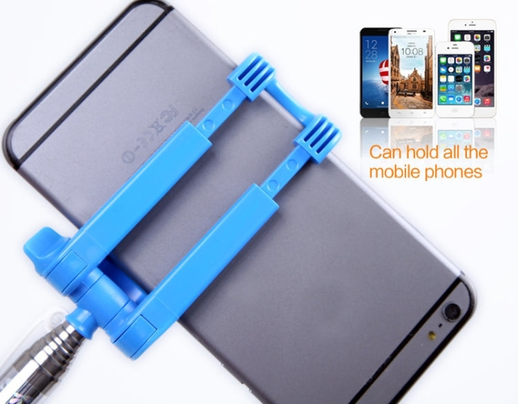 Portable Wire Controlled Selfie Stick Monopod Folding Extendable Handheld Holder, For iPhone, Galaxy, Huawei, Xiaomi, LG, HTC and Other Smart Phones, Folded Length: 22.5cm, Max Extension Length: 105.5cm