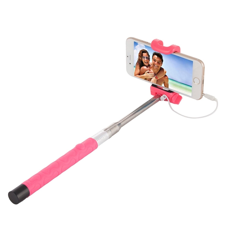 Portable Wire Controlled Selfie Stick Monopod Folding Extendable Handheld Holder, For iPhone, Galaxy, Huawei, Xiaomi, LG, HTC and Other Smart Phones, Folded Length: 22.5cm, Max Extension Length: 105.5cm