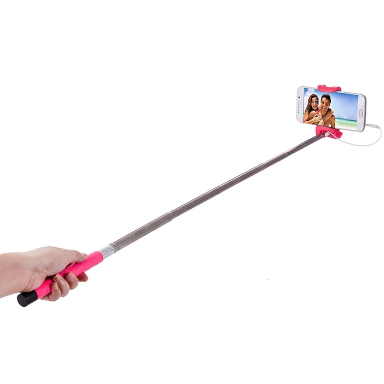 Portable Wire Controlled Selfie Stick Monopod Folding Extendable Handheld Holder, For iPhone, Galaxy, Huawei, Xiaomi, LG, HTC and Other Smart Phones, Folded Length: 22.5cm, Max Extension Length: 105.5cm
