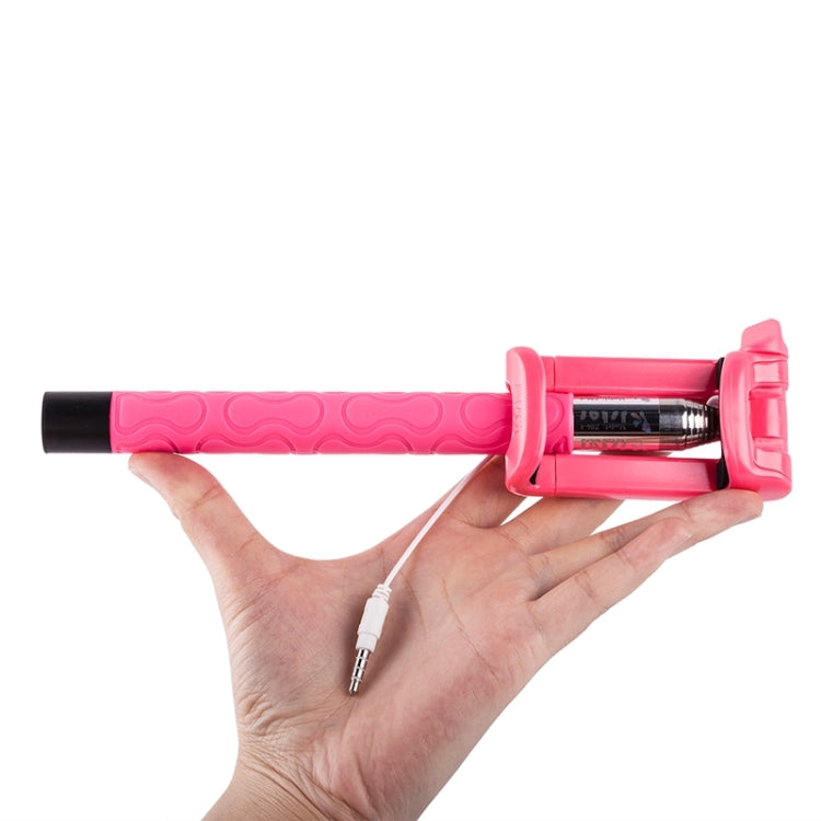 Portable Wire Controlled Selfie Stick Monopod Folding Extendable Handheld Holder, For iPhone, Galaxy, Huawei, Xiaomi, LG, HTC and Other Smart Phones, Folded Length: 22.5cm, Max Extension Length: 105.5cm