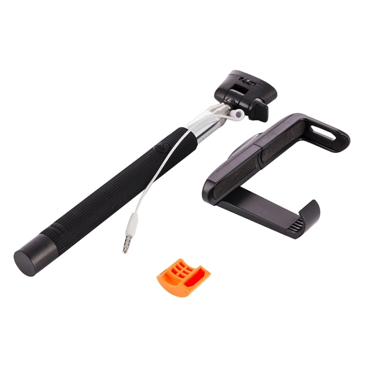 Portable Wire Controlled Selfie Stick Monopod Folding Extendable Handheld Holder with Separable Frame for iOS & Android Phone, Folded Length: 23.4cm, Max Extension Length: 88.6cm