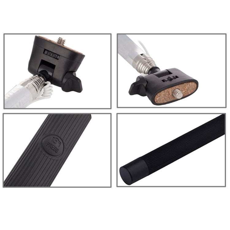 Portable Wire Controlled Selfie Stick Monopod Folding Extendable Handheld Holder with Separable Frame for iOS & Android Phone, Folded Length: 23.4cm, Max Extension Length: 88.6cm