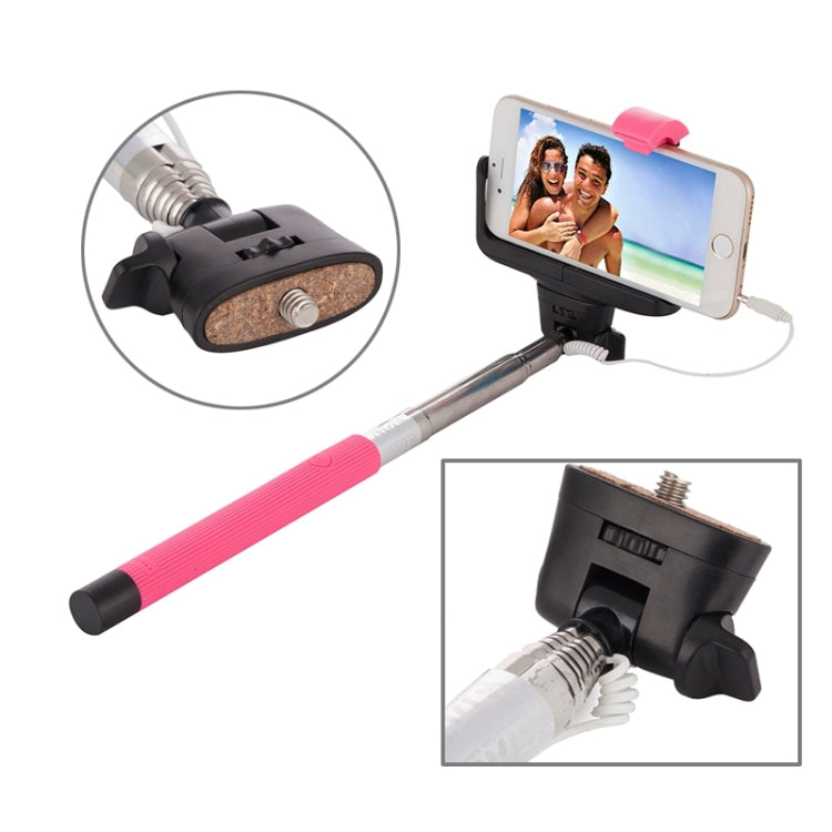 Portable Wire Controlled Selfie Stick Monopod Folding Extendable Handheld Holder with Separable Frame for iOS & Android Phone, Folded Length: 23.4cm, Max Extension Length: 88.6cm