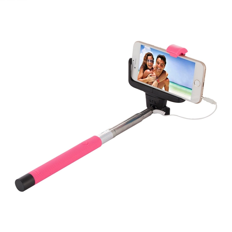Portable Wire Controlled Selfie Stick Monopod Folding Extendable Handheld Holder with Separable Frame for iOS & Android Phone, Folded Length: 23.4cm, Max Extension Length: 88.6cm
