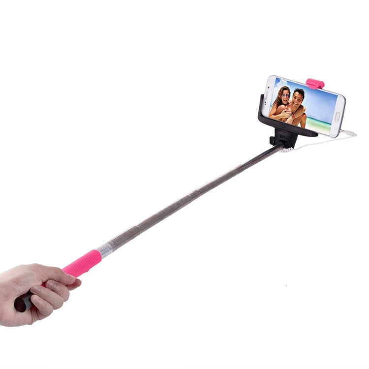 Portable Wire Controlled Selfie Stick Monopod Folding Extendable Handheld Holder with Separable Frame for iOS & Android Phone, Folded Length: 23.4cm, Max Extension Length: 88.6cm