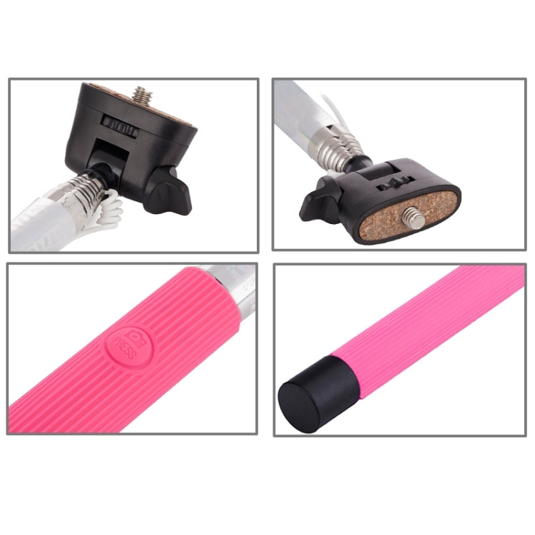 Portable Wire Controlled Selfie Stick Monopod Folding Extendable Handheld Holder with Separable Frame for iOS & Android Phone, Folded Length: 23.4cm, Max Extension Length: 88.6cm