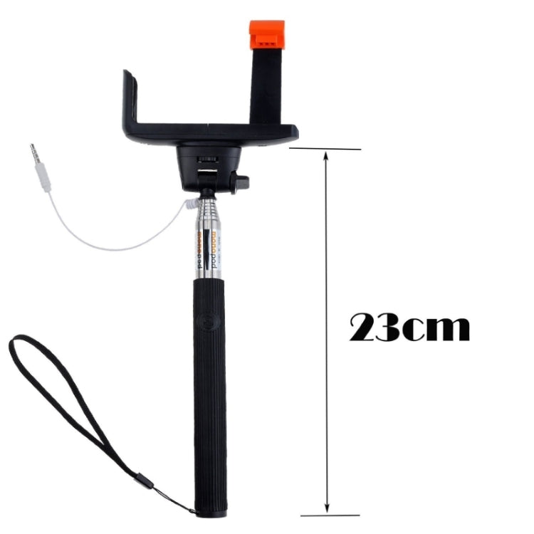Portable Wire Controlled Selfie Stick Monopod Folding Extendable Handheld Holder with Separable Frame for iOS & Android Phone, Folded Length: 23.4cm, Max Extension Length: 88.6cm