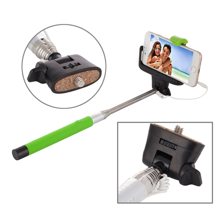 Portable Wire Controlled Selfie Stick Monopod Folding Extendable Handheld Holder with Separable Frame for iOS & Android Phone, Folded Length: 23.4cm, Max Extension Length: 88.6cm