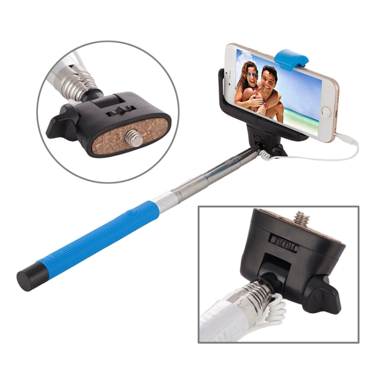 Portable Wire Controlled Selfie Stick Monopod Folding Extendable Handheld Holder with Separable Frame for iOS & Android Phone, Folded Length: 23.4cm, Max Extension Length: 88.6cm