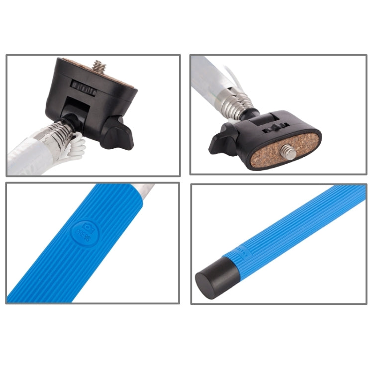 Portable Wire Controlled Selfie Stick Monopod Folding Extendable Handheld Holder with Separable Frame for iOS & Android Phone, Folded Length: 23.4cm, Max Extension Length: 88.6cm