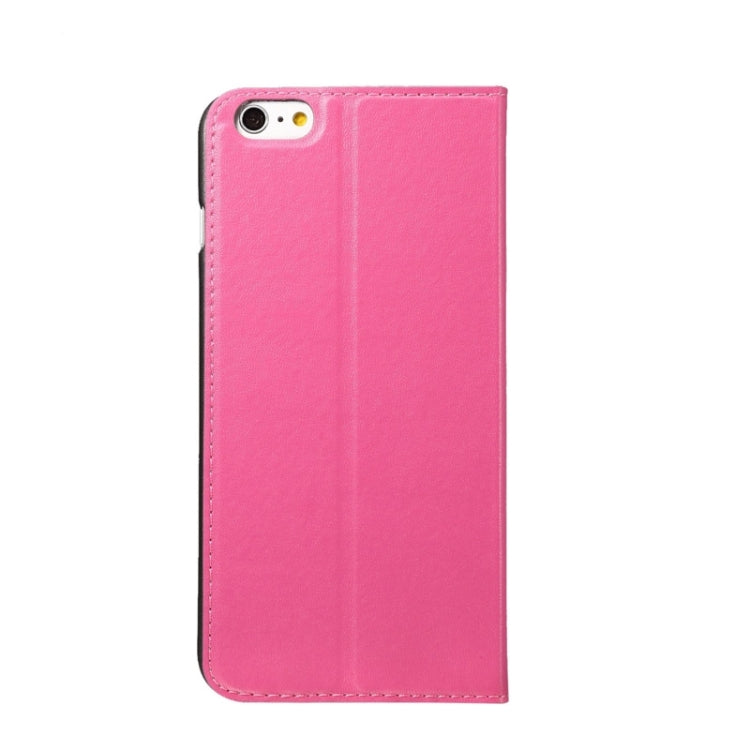 Super Fiber Skin Horizontal Flip Leather Case with Holder & Caller ID Window for iPhone 6S