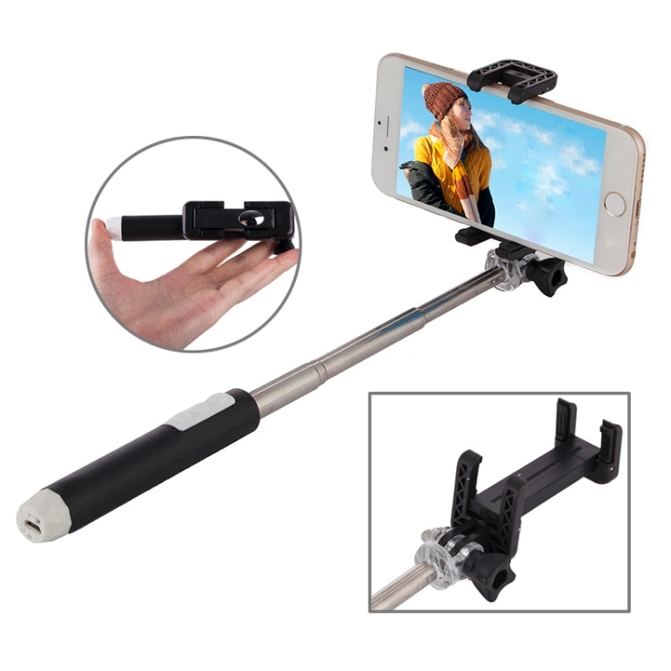 Portable RK-Mini2 Bluetooth Wireless Selfie Stick Monopod Folding Extendable Pocket Handheld Holder for iOS & Android Phone, Folded Length: 13.4cm, Max Extension Length: 73.0cm, Bluetooth Distance: 10m