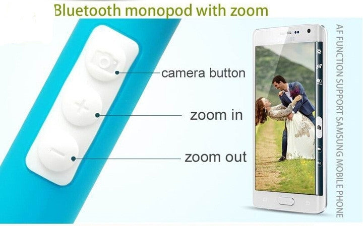 Portable RK-Mini2 Bluetooth Wireless Selfie Stick Monopod Folding Extendable Pocket Handheld Holder for iOS & Android Phone, Folded Length: 13.4cm, Max Extension Length: 73.0cm, Bluetooth Distance: 10m