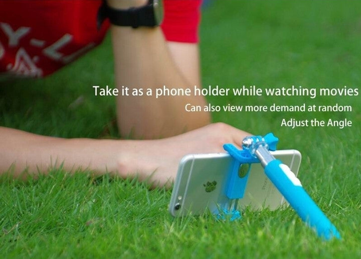 Portable RK-Mini2 Bluetooth Wireless Selfie Stick Monopod Folding Extendable Pocket Handheld Holder for iOS & Android Phone, Folded Length: 13.4cm, Max Extension Length: 73.0cm, Bluetooth Distance: 10m