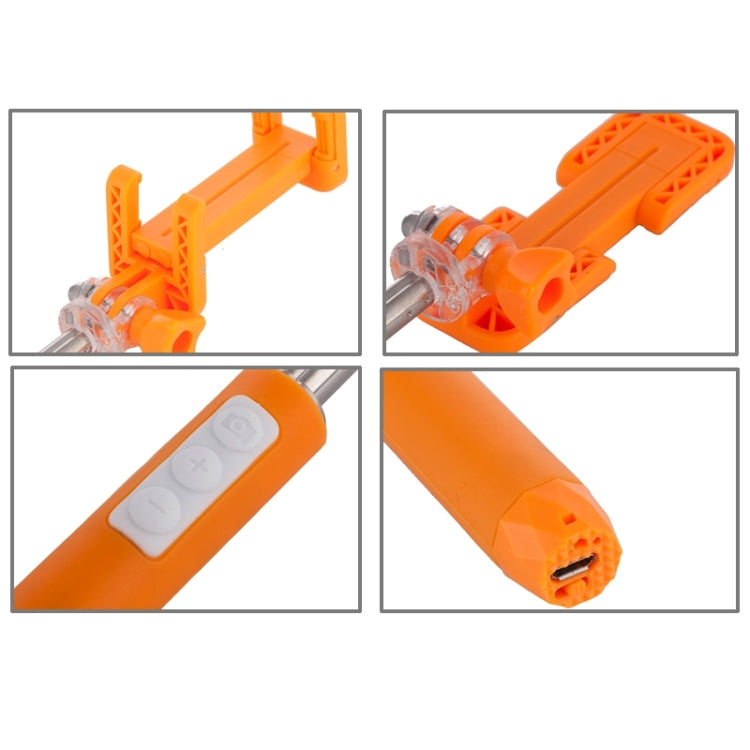Portable RK-Mini2 Bluetooth Wireless Selfie Stick Monopod Folding Extendable Pocket Handheld Holder for iOS & Android Phone, Folded Length: 13.4cm, Max Extension Length: 73.0cm, Bluetooth Distance: 10m