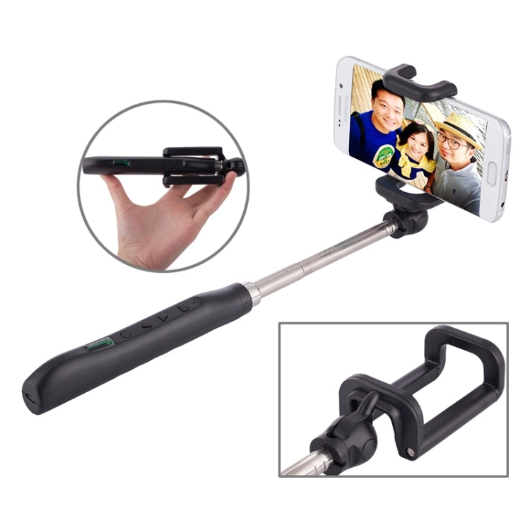 Portable Focusing Bluetooth Wireless Selfie Stick Monopod Folding Extendable Pocket Handheld Holder for iOS & Android Phone, Folded Length: 8.8cm, Max Extension Length: 80.0cm(Black)