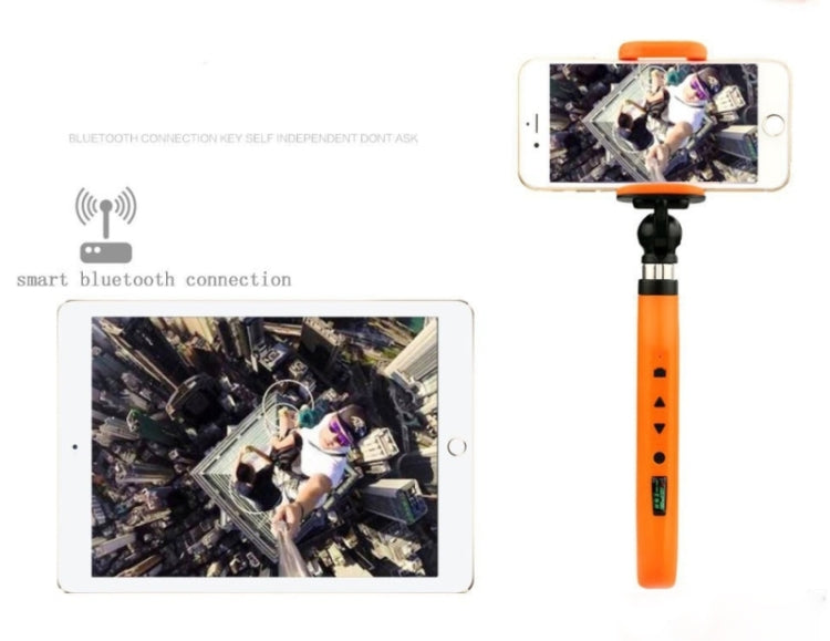 Portable Focusing Bluetooth Wireless Selfie Stick Monopod Folding Extendable Pocket Handheld Holder for iOS & Android Phone, Folded Length: 8.8cm, Max Extension Length: 80.0cm(Black)