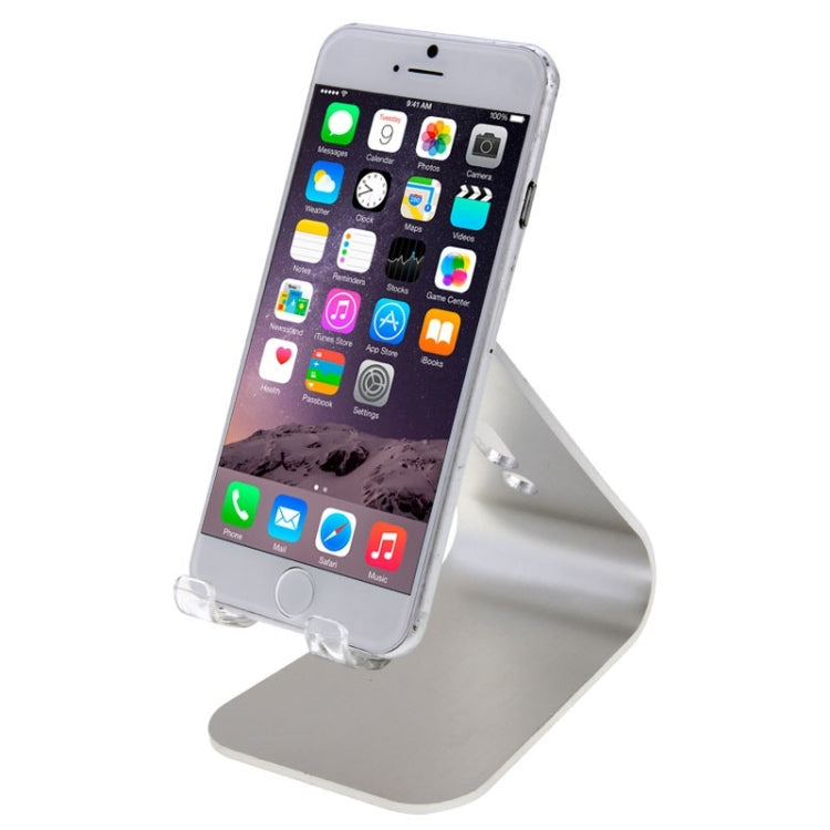 Universal Aluminum Alloy Micro-suction Stand , for iPhone, iPad, Samsung, HTC, LG, Sony, Huawei, Lenovo, Xiaomi, Google, OnePlus and other Smartphones or Tablet PC(Silver)