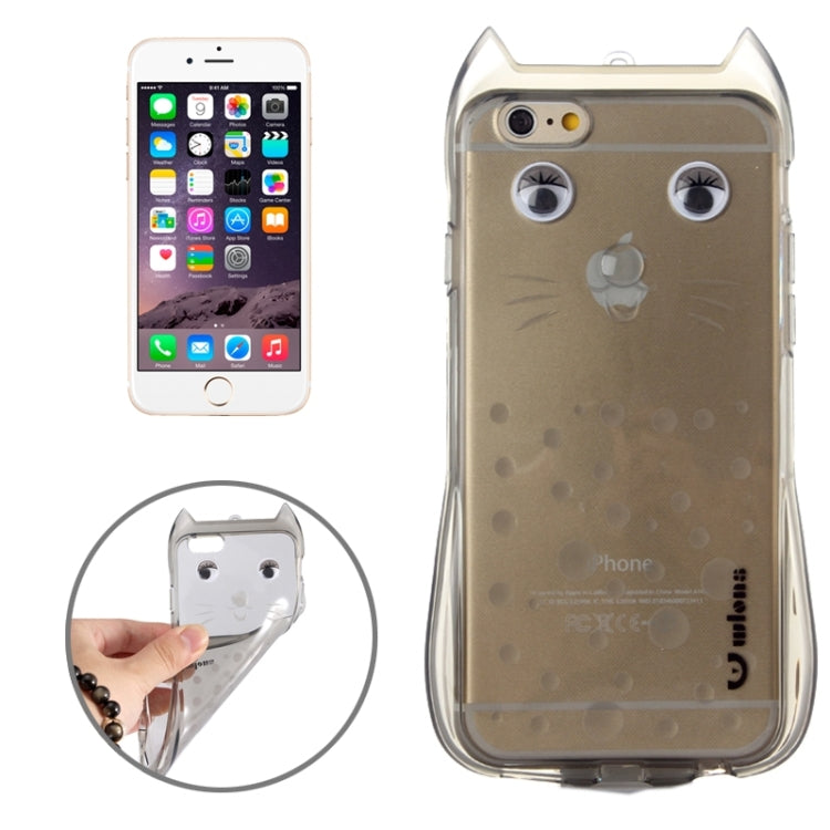 Cat Pattern TPU Protective Case with Lanyard for iPhone 6 & 6s