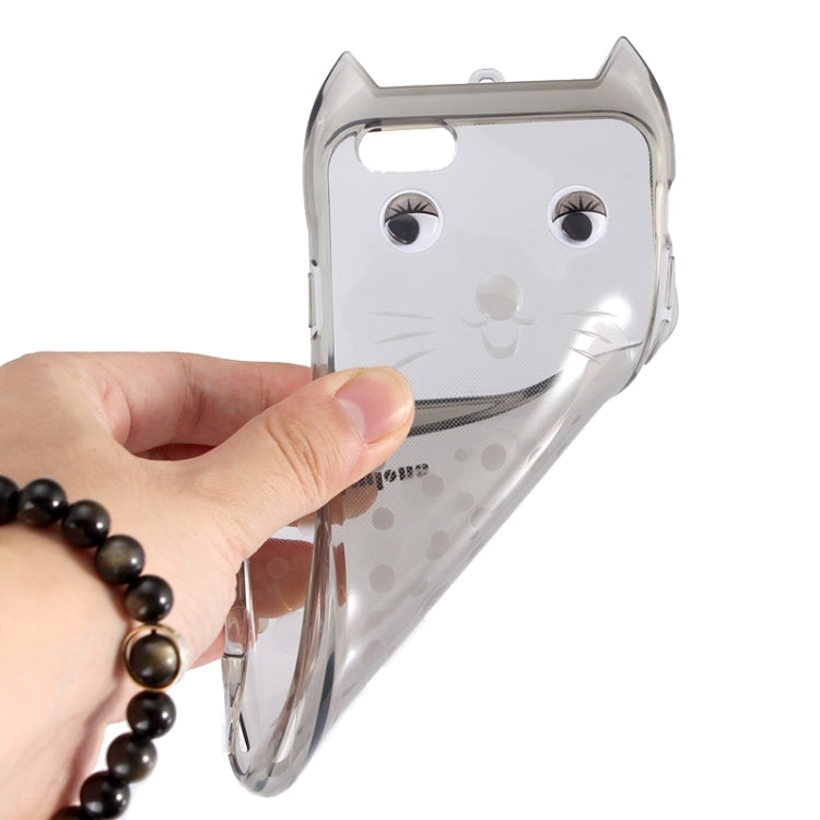 Cat Pattern TPU Protective Case with Lanyard for iPhone 6 & 6s