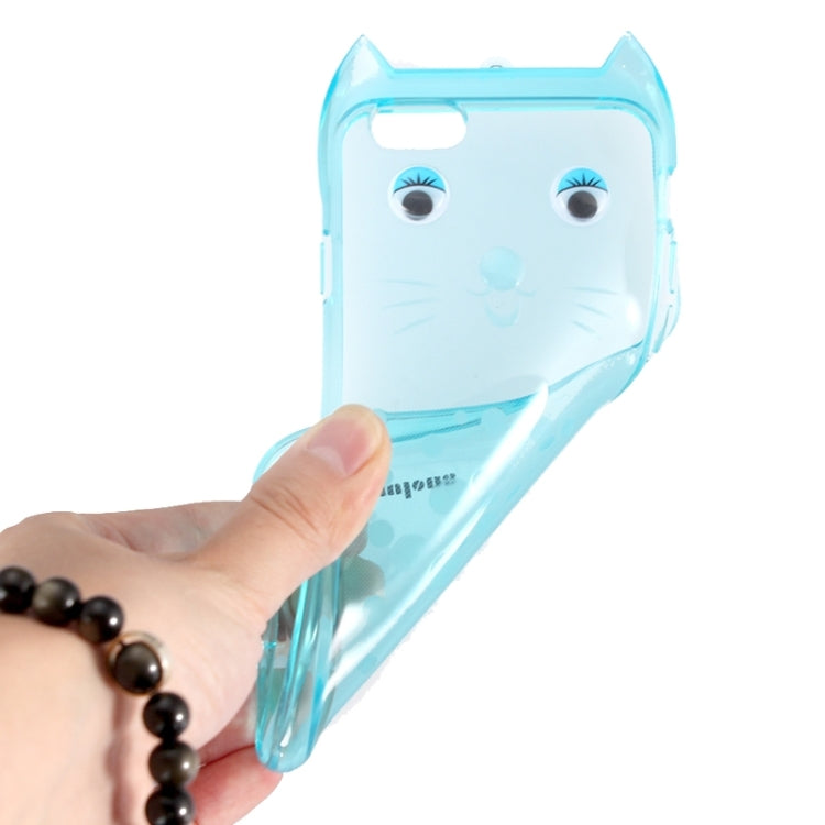 Cat Pattern TPU Protective Case with Lanyard for iPhone 6 & 6s