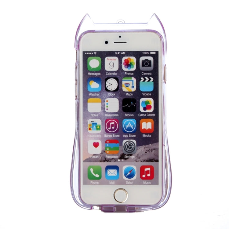 Cat Pattern TPU Protective Case with Lanyard for iPhone 6 & 6s