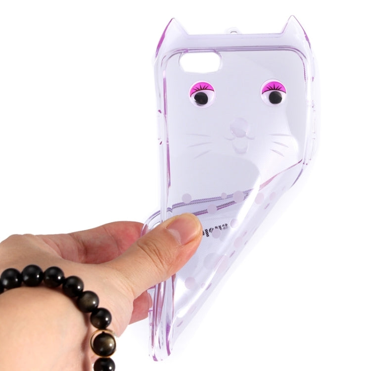 Cat Pattern TPU Protective Case with Lanyard for iPhone 6 & 6s