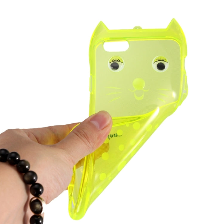 Cat Pattern TPU Protective Case with Lanyard for iPhone 6 & 6s